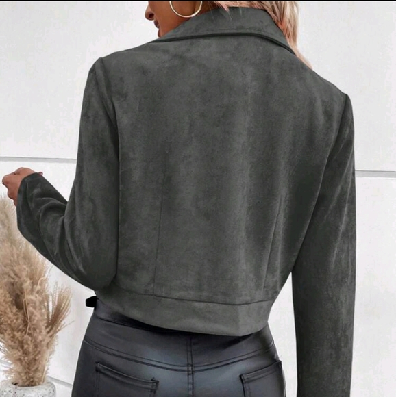 Women's Spring And Autumn Stand Collar Zipper Up Casual Jacket With Long Sleeves - Picture 2 of 7